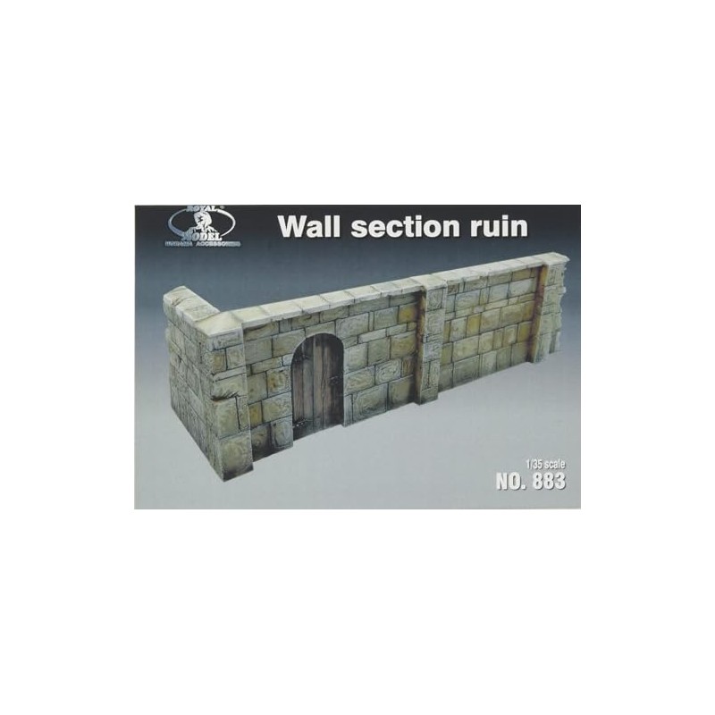 Royal Model 1/35 Diorama Wood Door Masonry Wall Building Kit