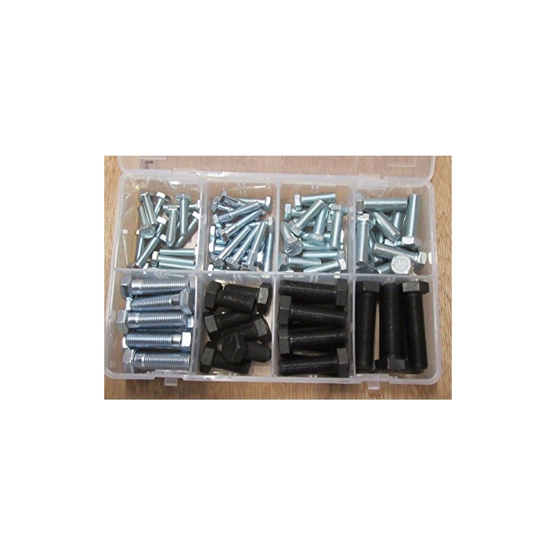 90 pieces UNF fully threaded bolt assortment kit box bright