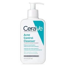 CeraVe | Limpiador Jabón Espuma limpiadora para Acné | Control de Imperfecciones Espinillas | Para pieles grasas y Mixtas | 237 ml