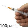 100 Pack 2.5ml 25Ga Plastic Syringe with Measurement for Scientific