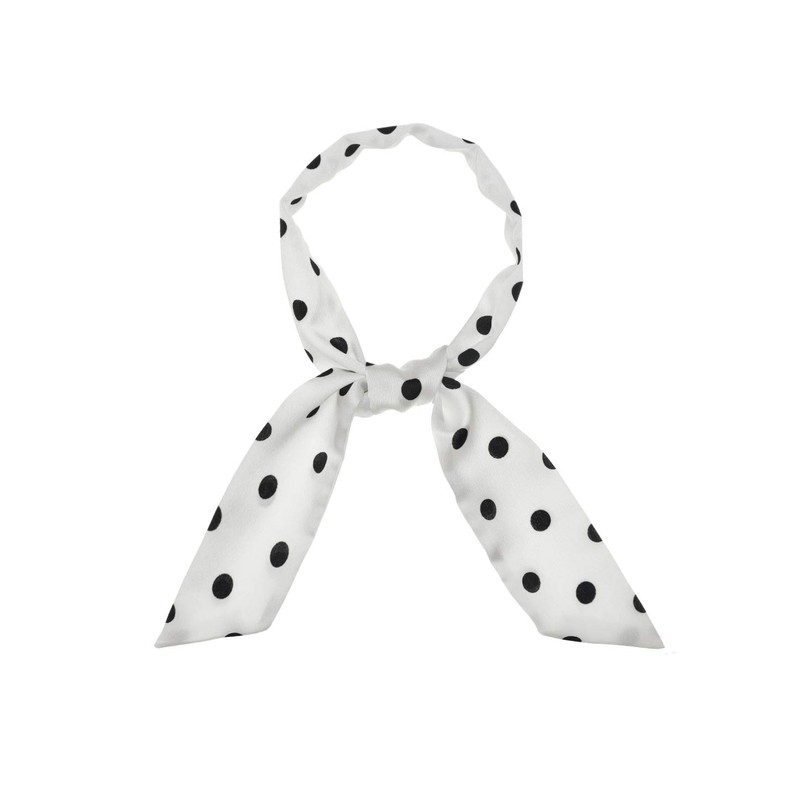 Allegra K Bowknot Scarf, Neckerchief, Rectangle, Thin, Polka Dot, Hair