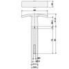 INTRA-TEC Garage Door Handle Aluminium F1 9 x 82 mm