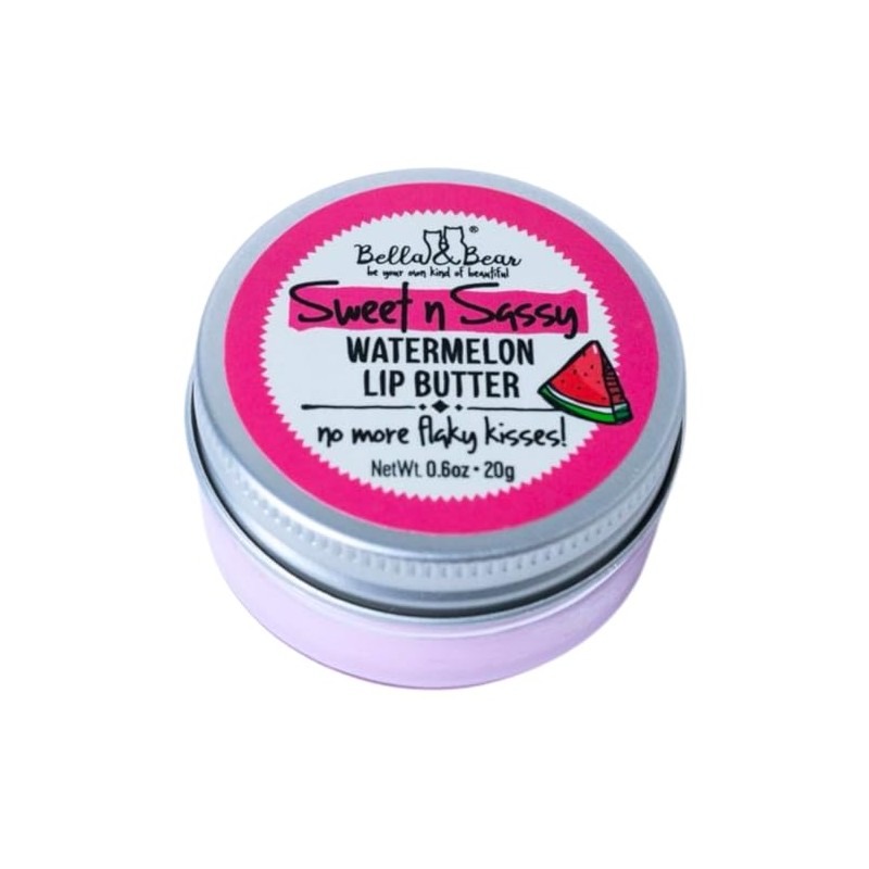 Bella & Bear Sweet 'n' Sassy Vegan Watermelon Lip Butter,