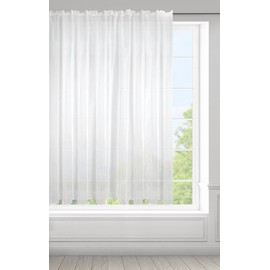 Eurofirany Lucy Voile Curtain, White, 350 x 150 cm