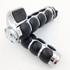 HTT Chrome Rubber Hand Grips 1" Pair For HD FXDWG