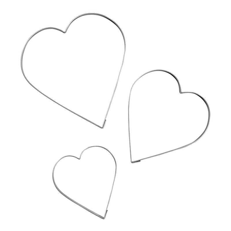 Tala 10A09518 Cookie Cutters, Chrome, Stainless Steel, Heart
