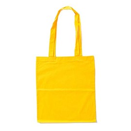 Unbekannt Women's XT003 - Baumwolltasche farbig, zwei lange Henkel Top-Handle Bag, Yellow - Gelb HKS 04