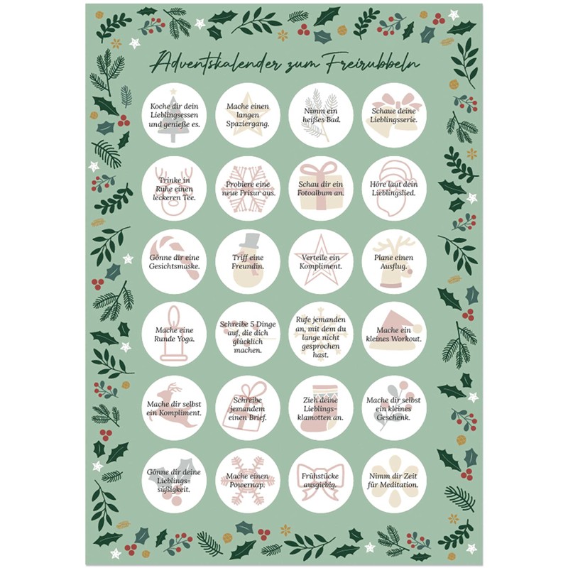 Papierdrachen Advent Calendar with Scratch Fields - Kleine Auszeit -