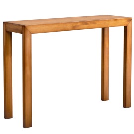 46 Inch Pinewood Console Table, Narrow Sofa Table for Living Room Entryway Hallway, Light Browncolor: Light Brown, Size: one size