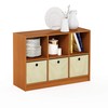 Furinno Basic 3x2 Bookcase Storage w/Bins, Light Cherry/Ivory