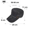RUNQIU Military Design Solid Work Cap Retro Denim Military Cap