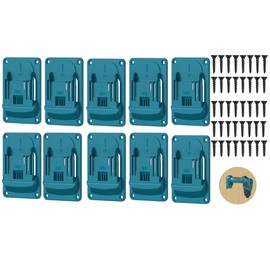 ELAIRUA Drill Tool Wall Mounted Base Hanger Compatible Motorized Stand Set for Makita 18V Lithium-Ion Tools – 10 Pack with 40 Screws (Blue)