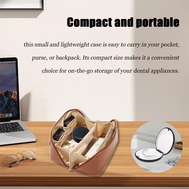 1 Pcs Magnetic Tooth Holder Box, Slim Retainer Case, Slim