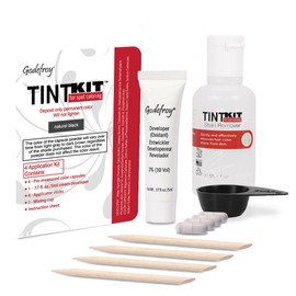 Godefroy Hair Color Tint Kit 4 Application and 4 oz Coloring Stain Remover Combo, Complete Coverage of Gray Hair Roots, Salon Quality Results - Natural Black