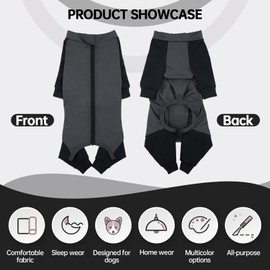 Hjyokuso Dog Jumpsuit with Legs, Dog Pyjamas, Dog Pyjamas for Large Dogs, Dog Pyjamas with Zip, Body Dog After Surgery for Golden Retriever Labrador Retriever, Rottweiler, Doberman