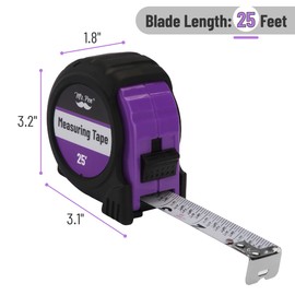 Mr. Pen- Tape Measure, 25-Foot, Purple, Steel Measuring Tape, Tape Measure with Fractions, Easy Read Tape Measure, Tape Measure 25 ft, Steel Tape Measure, Retractable Measuring Tape Retractable