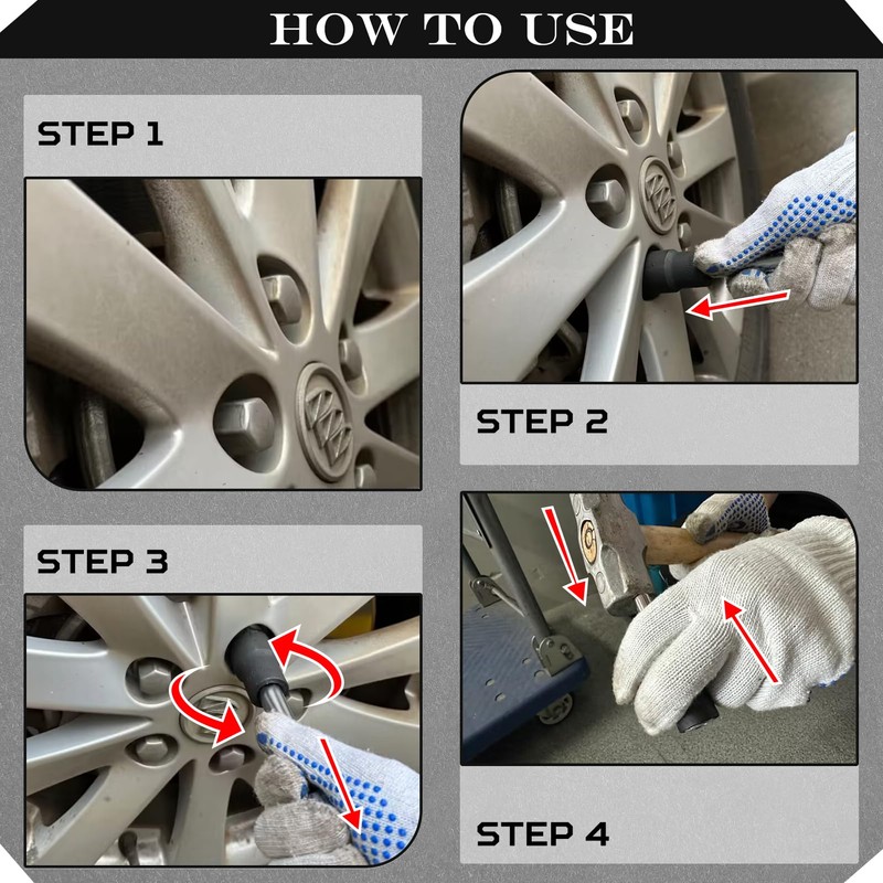 SPEEDWOX 1/2 Inch Drive Impact Lug Nut Socket 5Pcs Lug