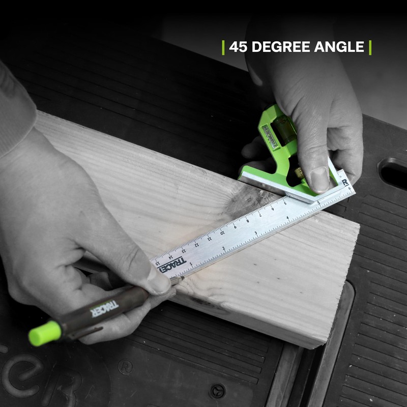 TRACER Combination Square 150mm (6 Inch). 45/90 degree Measuring Tool
