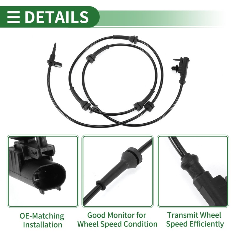 Motoforti ABS Wheel Speed Senor ABS Sensor ABS Wheel Speed