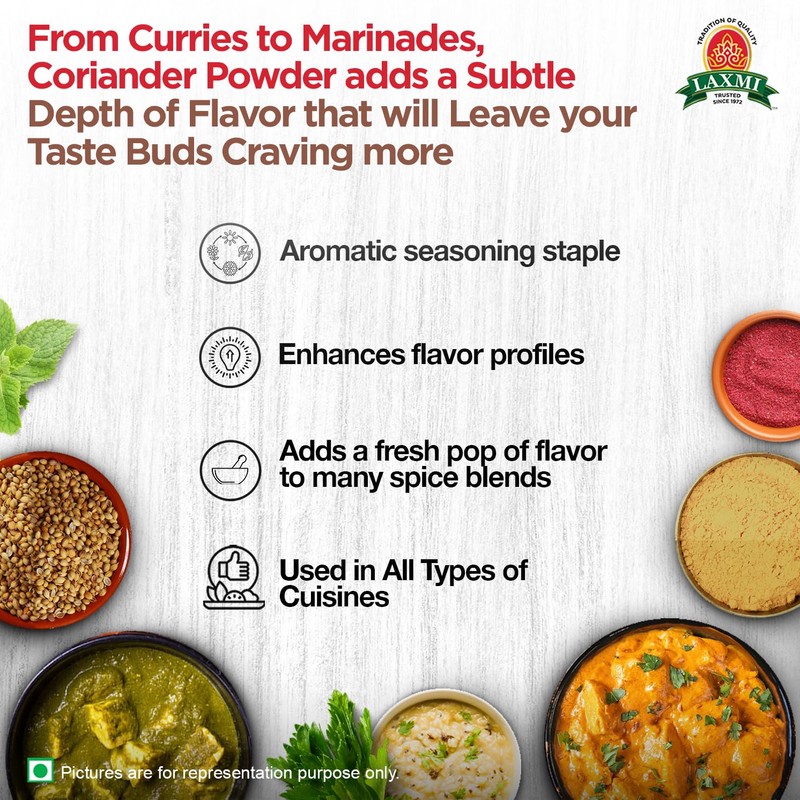 Laxmi Coriander Powder 400gm (14 Oz) | Natural Ground Coriander