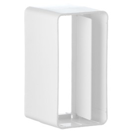 Steinberg14 White 220 x 55 mm Duct Connector with Backflow Flap, Flat Duct Connector with Backflow Flap