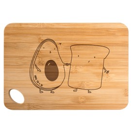 Mr. & Mrs. Panda Bamboo - Chopping Board Avocado + Toast - Gift, Toast Bread, Breakfast Board, Couples, Kitchen Board, Veggie, Vegan, Healthy, Love, Wooden Boards, Couple, Anniversary Gift