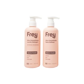 FREY Full Wash Laundry Care Bundle - Concentrated Liquid Laundry Detergent & Fabric Softener (Jasmine Meadow)