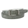 CTM® Leather Croc Print Dress Belt with Clamp On Buckle,