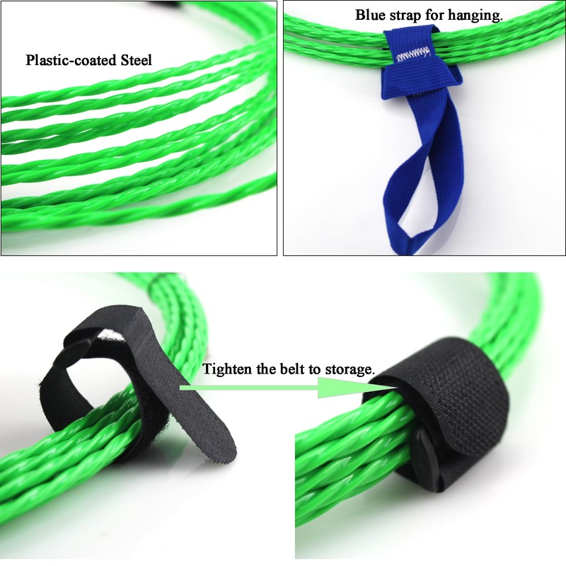 Amonk Fish Tape Wire Puller Kit 32.8FT/10M Electrical Cable Puller