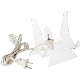 Plymor Clear Acrylic Lighted Double-Scoop Display Easel, 4.625" H x 4.875" W x 4.25" D (3 Pack)