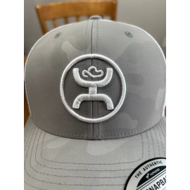 HOOey O CLASSIC TRUCKER SNAPBACK HAT OSFM CAMO GRAY WHITE NEW