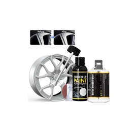 XTryfun Silver Gray Rim Touch Up Paint, Rim Repair Kit Curb Rash, Wheel Touch Up Paint for Quickly Fix Rims Scratches, Chips, Curb Rashes and Surface Damage
