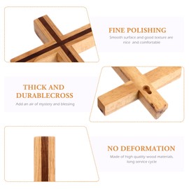 Wooden Cross Handcrafted Wooden Cross Wall Hanging Catholic Crucifix Wooden Crosses for Home Weddings Party Meditation Decoration