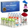 Drink Organizer for Fridge-White Automatic Pusher Glide,12oz 16oz 20oz-Soda Dispenser