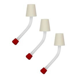 Hummingbird Feeder Tubes with Red Tip - for DIY Hummingbird Feeders, 1" Long Stopper |3 Pack (Original)