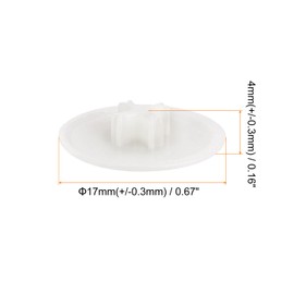 sourcing map Pack of 40 Screw Caps Covers 17 x 4 mm Plastic Screws Decoration Cover for Phillips Cam Mounting Nut Self Tapping Screw White