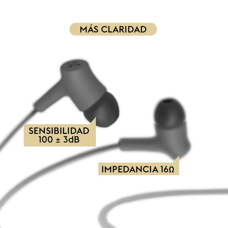 Hune Audífonos Manos Libres Haya Sustentable con Micrófono (Roca)