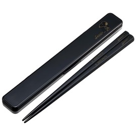Skater ABC4AG-A Antibacterial Chopsticks & Chopsticks Case Set, Snoopy, Gold, 7.7 inches (19.5 cm), For Adults, Made in Japan