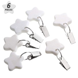Patelai Tablecloth Weights Starfish Table Cover Weight Table Weights Hangers Tablecloth Pendant with Metal Clip for Outdoor Picnic Family Dinner (8)