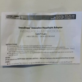 Buyers 16071140 SnowDogg Headlight Adapter Kit HB2/2B/2D - Sealed Beam