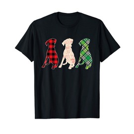 Dog Lover Cute Plaid Christmas Matching Family Pajama Gift T-Shirt