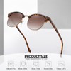 MEETSUN Retro Semi Rimless Polarized Sunglasses for Men Women Classic