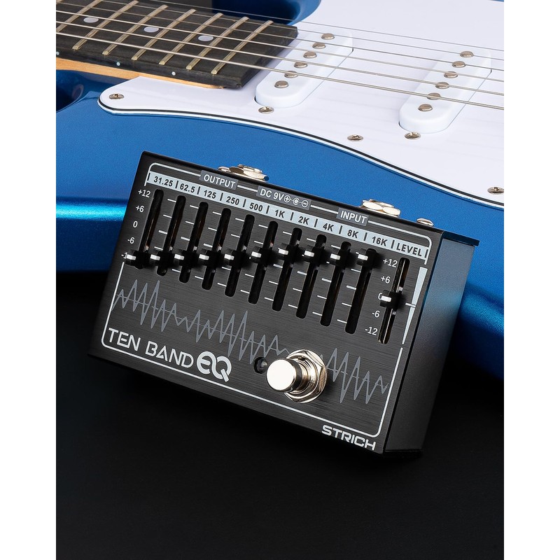STRICH EQ Pedal for Electric Guitar,10-Band Equalizer Effects Pedal, Equalizer