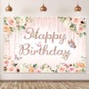 TYLCLTX Birthday Backdrop for Women Happy Birthday Banner Party Decorations