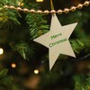 100pcs Wooden Stars for Crafting Christmas Tree Decorations Baubles for
