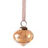 Aurora Christmas Glass Lantern Christmas Bauble, Gold, 2"