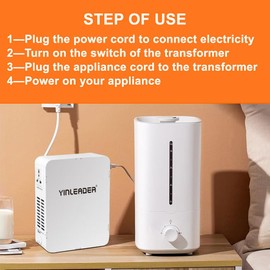 Yinleader 1500w 110v-120v to 220v-240v Step Up Transformer Power Voltage Converters(White)