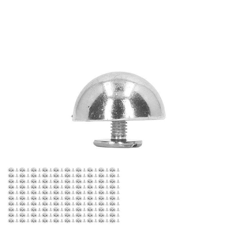 100 Sets Mushroom Rivet 12mm High Hardness Round Head Leather