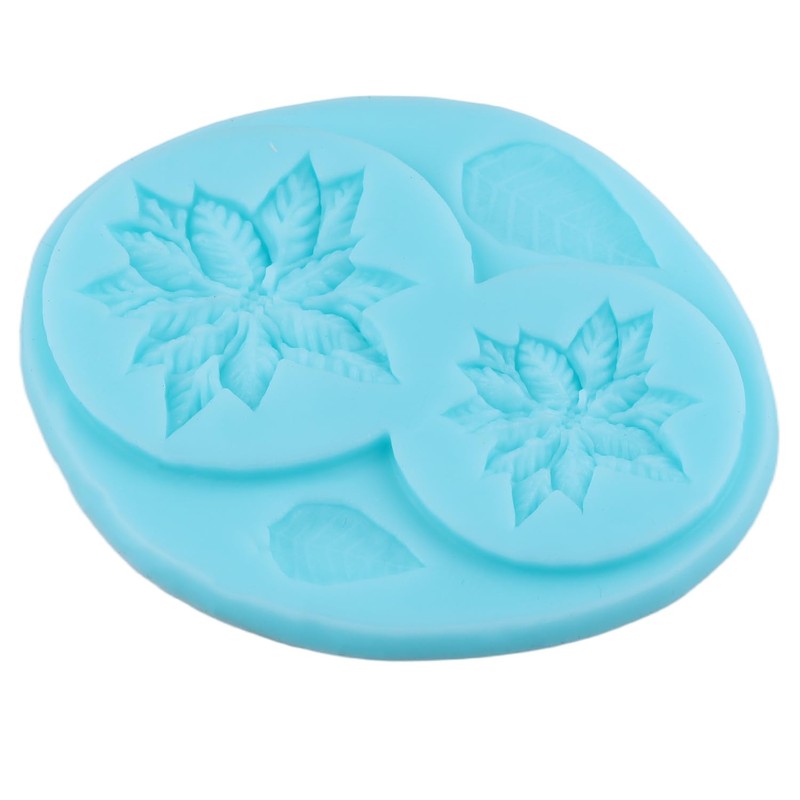Christmas Flower Fondant Mold Poinsettia Flower Silicone Molds