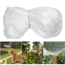 Cat Net for Balcony, 3 x 10 m, No Drilling, Cat Net, Bird Protection Net, Transparent, Balcony Net for Cats, Pigeon Net, Balcony, Pigeon Net for Garden, Balcony, Vegetable Gardens, Fruit Trees or Pond